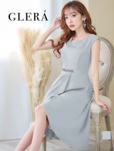 SALE!【Glera/グレイラ】ノースリーブワンピースドレス/ビジュー/胸元隠し/ミディアムドレス/キャバドレス【M-XLサイズ/2カラー】[OF04]【SB】dzw