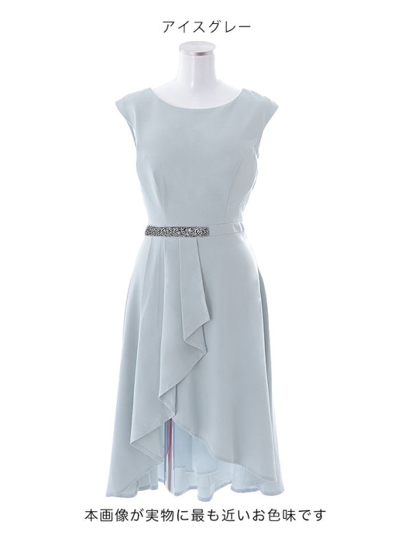 画像20: SALE!【Glera/グレイラ】ノースリーブワンピースドレス/アシメスカート/ビジュー/胸元隠し/背中隠し/ミディアムドレス/キャバドレス【M-XLサイズ/2カラー】[HC02]【SB】dzw