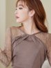 画像11: SALE!【Glera/グレイラ】タックプリーツワンピース/ワンカラー/タイト/ロングスリーブ/レース/シアー/谷間隠し/ミディアムドレス/キャバドレス 【M-XLサイズ/2カラー】[OF04] 【SB】dzk