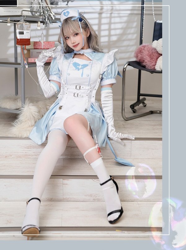 画像14: 【即日発送】デビルハーネスナース【マリームーン】【ハロウィンコスプレ9点セット】【フリーサイズ/2カラー】[HC03]