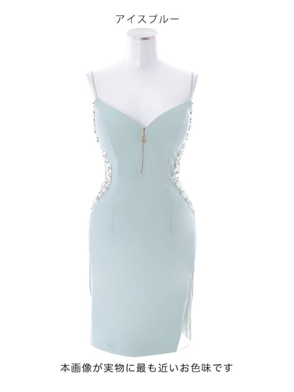 画像36: キャミサイドビジュードレス/サイド透け/谷間見せ/ミニドレス/キャバドレス【XS-Mサイズ/5カラー】[OF01-U] 【SB】dzw