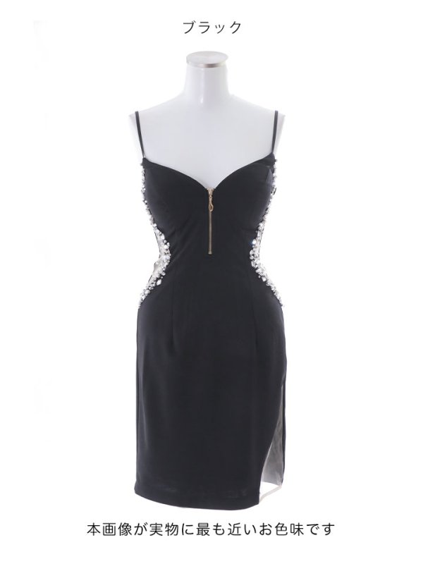 画像38: キャミサイドビジュードレス/サイド透け/谷間見せ/ミニドレス/キャバドレス【XS-Mサイズ/5カラー】[OF01-U] 【SB】dzw