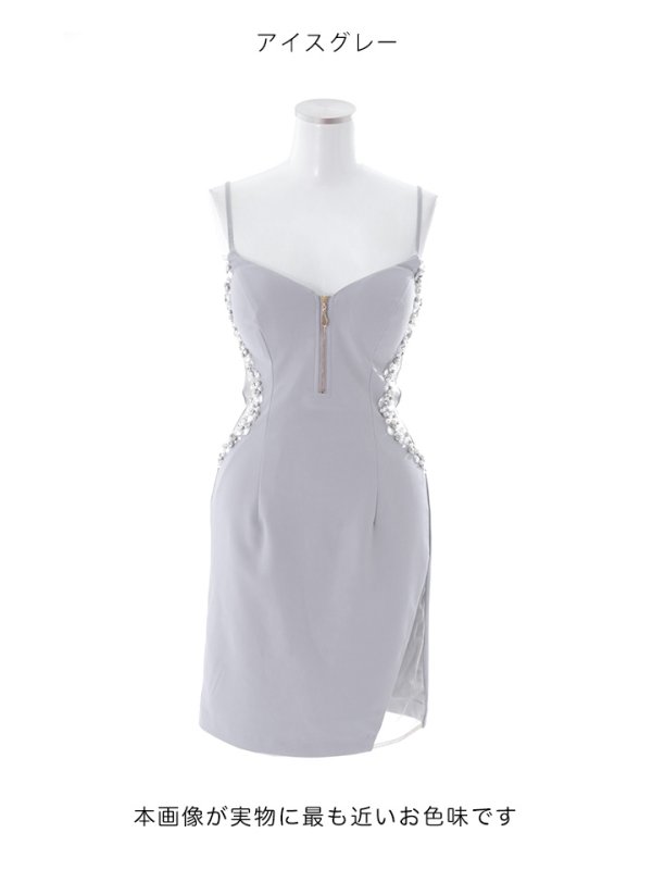 画像34: キャミサイドビジュードレス/サイド透け/谷間見せ/ミニドレス/キャバドレス【XS-Mサイズ/5カラー】[OF01-U] 【SB】dzw