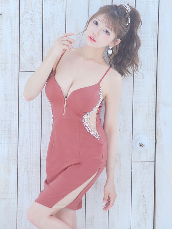 画像22: キャミサイドビジュードレス/サイド透け/谷間見せ/ミニドレス/キャバドレス【XS-Mサイズ/5カラー】[OF01-U] 【SB】dzw