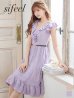 画像2: SALE!【sifeel/シフィール】マーメイドワンピースドレス/フリル/刺繍レース/ベルト/谷間見せ/背中隠し/ミディアムドレス/キャバドレス【S-Lサイズ/2カラー】[OF04]【SB】dzj (2)
