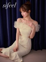 送料無料!ウエストカットフリルマーメイドドレス/キャバドレス【S-Mサイズ/1カラー】【予約商品/12月上旬発送予定】[OF04]