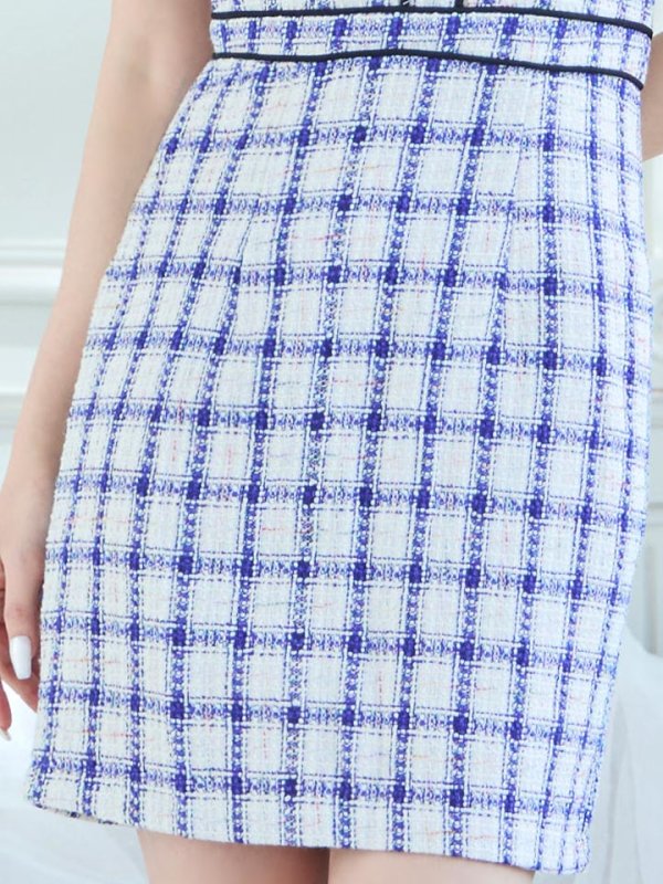 画像8: SALE!チェックツイードツイードキャミソールドレス/タイト/ミニドレス/キャバドレス/ワンピース【S-Lサイズ/2カラー】[HC02-X] 【SB】dzw