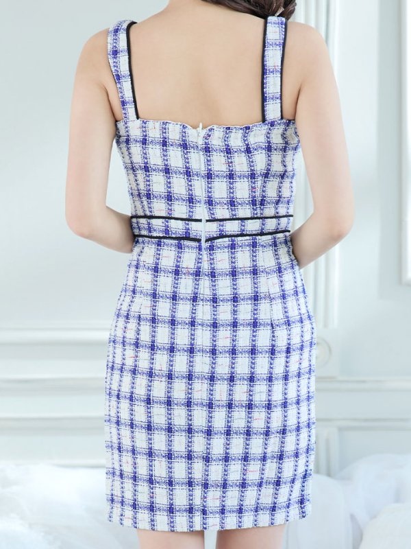 画像9: SALE!チェックツイードツイードキャミソールドレス/タイト/ミニドレス/キャバドレス/ワンピース【S-Lサイズ/2カラー】[HC02-X] 【SB】dzw