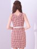 画像7: SALE!ツイードドレス/チェック柄/ノースリーブ/タイト/谷間見せ/ミニドレス/キャバドレス【S-Lサイズ/1カラー】[OF04-X] 【SB】dzw