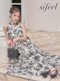 送料無料！【sifeel/シフィール】花柄/アメスリ/ノースリーブ/フレアスカート/ワンピース/キャバドレス【XS-Lサイズ/1カラー】[OF04]【FS】
