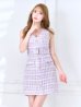 画像9: SALE!ツイードチェックミニワンピース/Aライン/ノースリーブ/フェイクポケット/パールボタン/ベルト/背中隠し/ミニドレス/キャバドレス 【S-Mサイズ/1カラー】[OF04]【SB】dzw