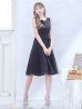 画像2: SALE!ステッチデニムワンピースドレス/スリットネック/ノースリーブ/リボンベルト/ミディアムドレス/谷間見せ/背中隠し/キャバドレス【S-Mサイズ/1カラー】[OF04] 【SB】dzw (2)