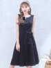 画像3: SALE!ステッチデニムワンピースドレス/スリットネック/ノースリーブ/リボンベルト/ミディアムドレス/谷間見せ/背中隠し/キャバドレス【S-Mサイズ/1カラー】[OF04] 【SB】dzw