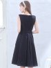 画像6: SALE!ステッチデニムワンピースドレス/スリットネック/ノースリーブ/リボンベルト/ミディアムドレス/谷間見せ/背中隠し/キャバドレス【S-Mサイズ/1カラー】[OF04] 【SB】dzw