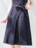 画像6: SALE!ステッチデニムワンピースドレス/スリットネック/ノースリーブ/リボンベルト/ミディアムドレス/谷間見せ/背中隠し/キャバドレス【S-Mサイズ/1カラー】[OF04] 【SB】dzw