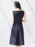 画像7: SALE!ステッチデニムワンピースドレス/スリットネック/ノースリーブ/リボンベルト/ミディアムドレス/谷間見せ/背中隠し/キャバドレス【S-Mサイズ/1カラー】[OF04] 【SB】dzw