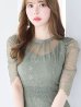 画像8: SALE!【sifeel/シフィール】総レースフェミニンワンピースドレス/フレアー/胸元隠し/ミディアムドレス/キャバドレス【S-Lサイズ/2カラー】[OF04] 【SB】dzw