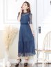 画像7: SALE!【sifeel/シフィール】総レースフェミニンワンピースドレス/フレアー/胸元隠し/ミディアムドレス/キャバドレス【S-Lサイズ/2カラー】[OF04] 【SB】dzw