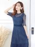 画像8: SALE!【sifeel/シフィール】総レースフェミニンワンピースドレス/フレアー/胸元隠し/ミディアムドレス/キャバドレス【S-Lサイズ/2カラー】[OF04] 【SB】dzw