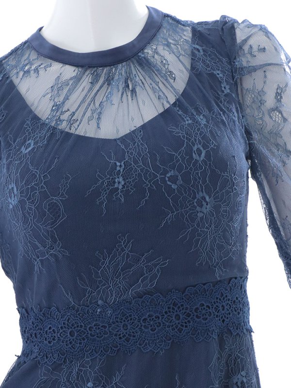 画像24: SALE!【sifeel/シフィール】総レースフェミニンワンピースドレス/フレアー/胸元隠し/ミディアムドレス/キャバドレス【S-Lサイズ/2カラー】[HC02] 【SB】dzw