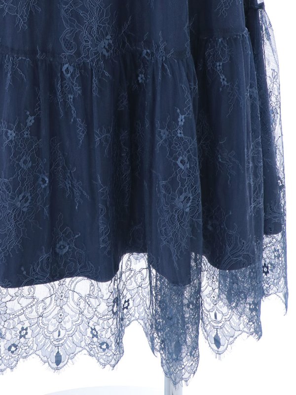 画像25: SALE!【sifeel/シフィール】総レースフェミニンワンピースドレス/フレアー/胸元隠し/ミディアムドレス/キャバドレス【S-Lサイズ/2カラー】[HC02] 【SB】dzw