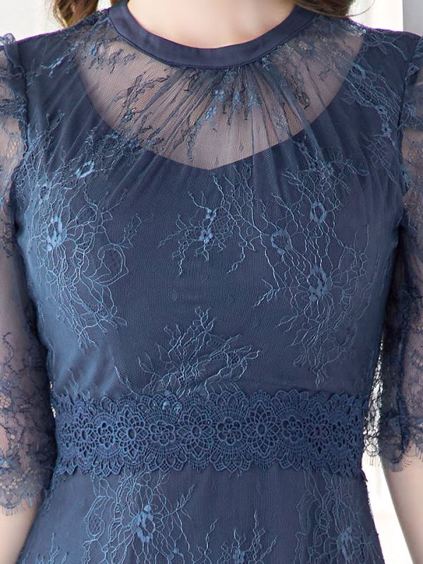 画像10: SALE!【sifeel/シフィール】総レースフェミニンワンピースドレス/フレアー/胸元隠し/ミディアムドレス/キャバドレス【S-Lサイズ/2カラー】[HC02] 【SB】dzw