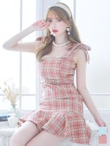 SALE!マーメイドドレス/ノースリーブ/リボン/シルバーバックル/谷間見せ/背中見せ/ミニドレス/キャバドレス【S-Mサイズ/2カラー】[OF04] 【SB】dzw