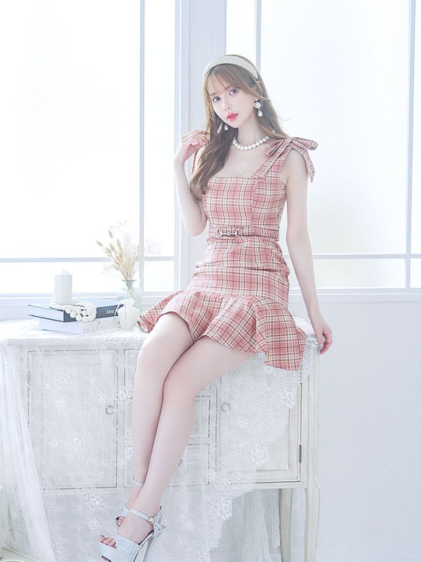 画像17: SALE!マーメイドドレス/ノースリーブ/リボン/シルバーバックル/谷間見せ/背中見せ/ミニドレス/キャバドレス【S-Mサイズ/2カラー】[OF01] 【SB】dzw