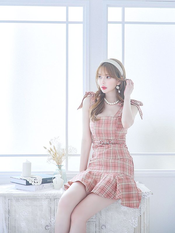 画像18: SALE!マーメイドドレス/ノースリーブ/リボン/シルバーバックル/谷間見せ/背中見せ/ミニドレス/キャバドレス【S-Mサイズ/2カラー】[OF01] 【SB】dzw