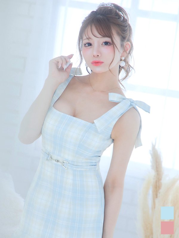 画像2: SALE!マーメイドドレス/ノースリーブ/リボン/シルバーバックル/谷間見せ/背中見せ/ミニドレス/キャバドレス【S-Mサイズ/2カラー】[OF04] 【SB】dzw