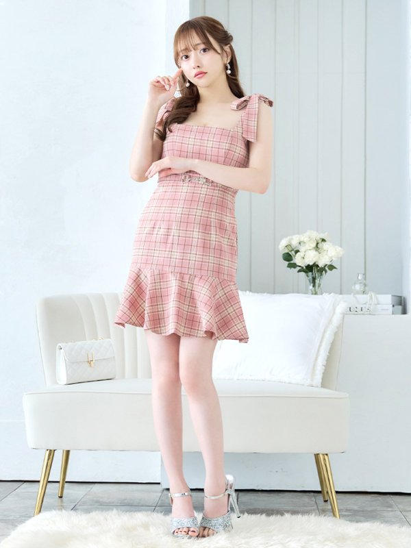 画像7: SALE!マーメイドドレス/ノースリーブ/リボン/シルバーバックル/谷間見せ/背中見せ/ミニドレス/キャバドレス【S-Mサイズ/2カラー】[OF01] 【SB】dzw