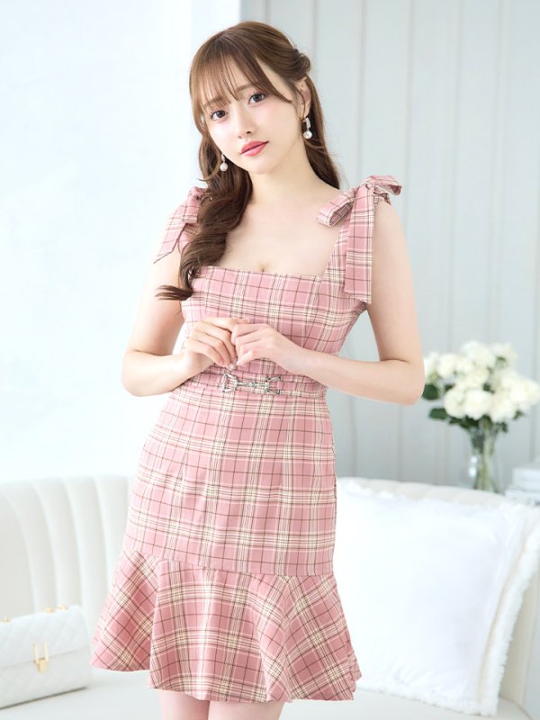 画像8: SALE!マーメイドドレス/ノースリーブ/リボン/シルバーバックル/谷間見せ/背中見せ/ミニドレス/キャバドレス【S-Mサイズ/2カラー】[OF01] 【SB】dzw