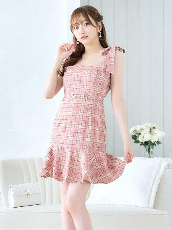 画像14: SALE!マーメイドドレス/ノースリーブ/リボン/シルバーバックル/谷間見せ/背中見せ/ミニドレス/キャバドレス【S-Mサイズ/2カラー】[OF01] 【SB】dzw