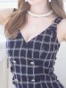 画像10: SALE!チェック柄タイトミニドレス/ダブルボタン/ノースリーブ/金ボタン/谷間見せ/背中見せ/ミニドレス/キャバドレス 【S-Mサイズ/1カラー】[OF04] 【SB】dzw