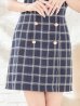 画像5: SALE!チェック柄タイトミニドレス/ダブルボタン/ノースリーブ/金ボタン/谷間見せ/背中見せ/ミニドレス/キャバドレス 【S-Mサイズ/1カラー】[OF04] 【SB】dzw