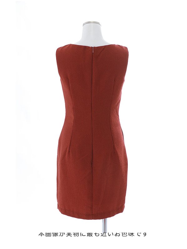 画像17: SALE!バーガンディドレス/ラウンドネック/ノースリーブ/ボタン/谷間見せ/ミニドレス/キャバドレス【S-Lサイズ/1カラー】[HC02] 【SB】dzc