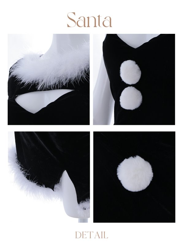 画像41: 【サンタセール！】【サンタコス5点セット】【S-Mサイズ/2カラー】セクシーバニーサンタコスプレ[YMT]