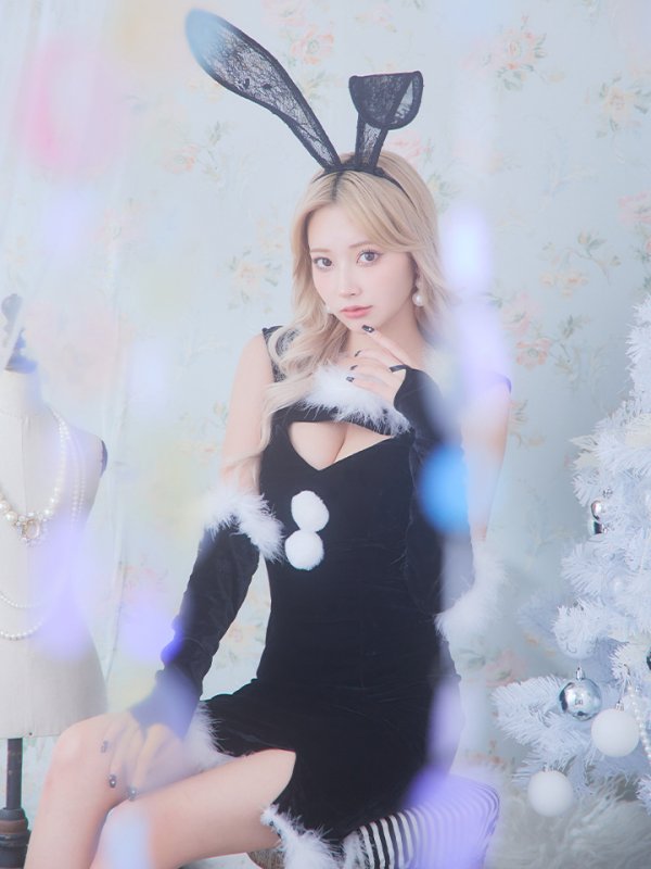 画像24: 【サンタセール！】【サンタコス5点セット】【S-Mサイズ/2カラー】セクシーバニーサンタコスプレ[YMT]