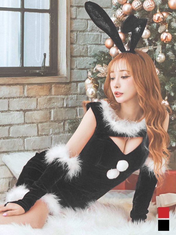 画像15: 【サンタセール！】【サンタコス5点セット】【S-Mサイズ/2カラー】セクシーバニーサンタコスプレ[YMT]