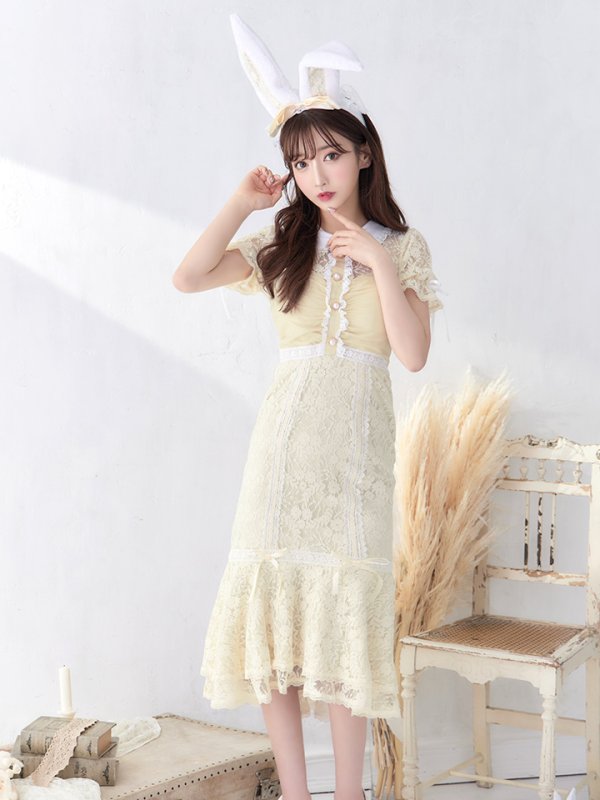 画像9: 【SALE!!】【即日発送】バニーレースワンピースコスプレ/マーメイドスカート【sugar nineハロウィン3点セット】【S-Lサイズ/2カラー】(SU220153)[OF01]