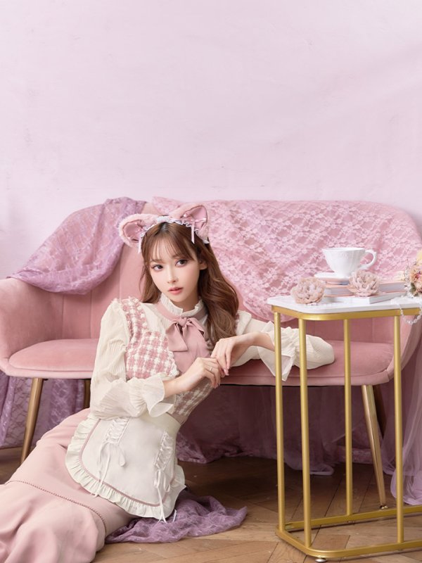 画像6: 【即日発送】ツイードキャットワンピースコスプレ/マーメイドスカート【sugar nineハロウィン3点セット】【S-Lサイズ/1カラー】[OF01]