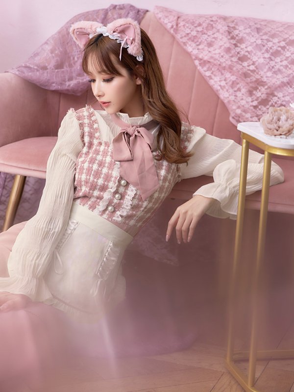 画像5: 【即日発送】ツイードキャットワンピースコスプレ/マーメイドスカート【sugar nineハロウィン3点セット】【S-Lサイズ/1カラー】[OF01]