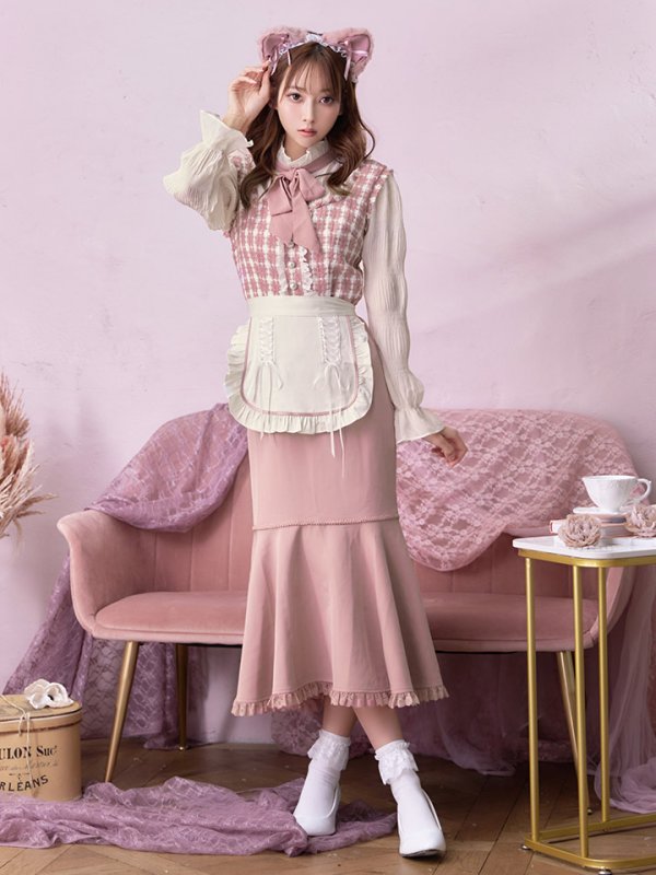 画像10: 【即日発送】ツイードキャットワンピースコスプレ/マーメイドスカート【sugar nineハロウィン3点セット】【S-Lサイズ/1カラー】[OF01]