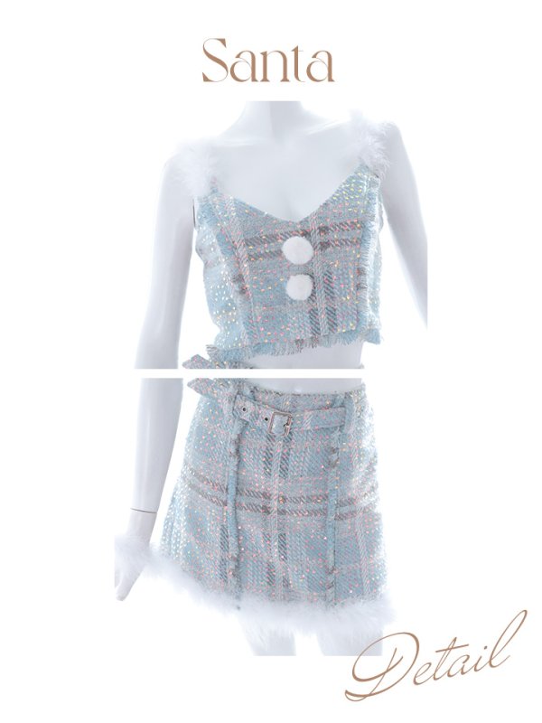 画像35: 【即日発送】【サンタコス4点/5点セット】【XS-Lサイズ】ツイードサンタ[YMT]