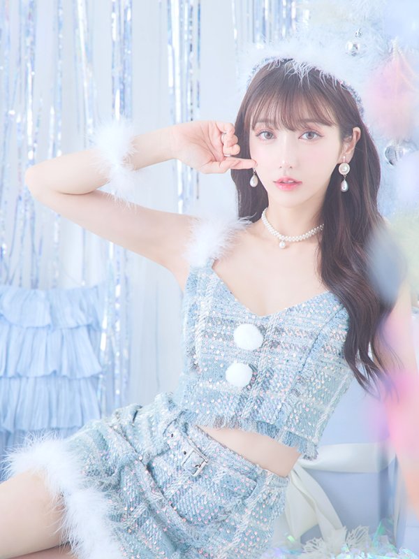 画像11: 【即日発送】【サンタコス5点セット】【XS-Mサイズ/1カラー】セットアップツイードサンタコスプレ[YMT]