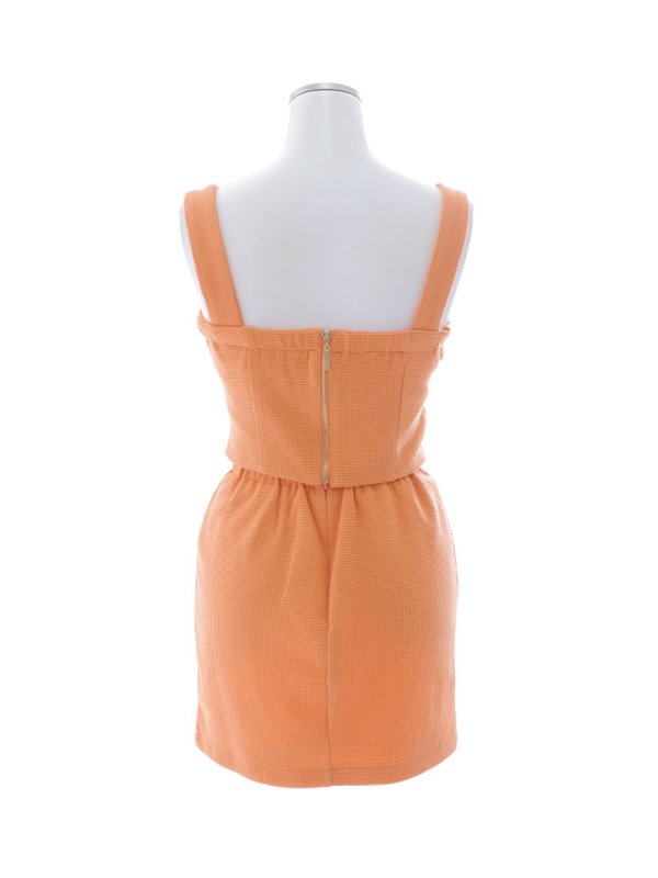 画像14: ワッフルセットアップドレス/キャミソール/ノースリーブ/チェーン/肌見せ/谷間見せ/タイト/ミニドレス/キャバドレス【XS-Mサイズ/1カラー】[OF01-X] 【SB】dzk