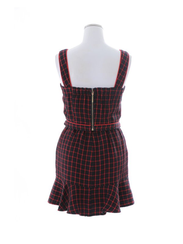 画像19: SALE!格子チェック柄セットアップ/ノースリーブ/マーメイド/キャバドレス/ミニドレス【XS-Mサイズ/1カラー】[HC02] 【SB】dzw