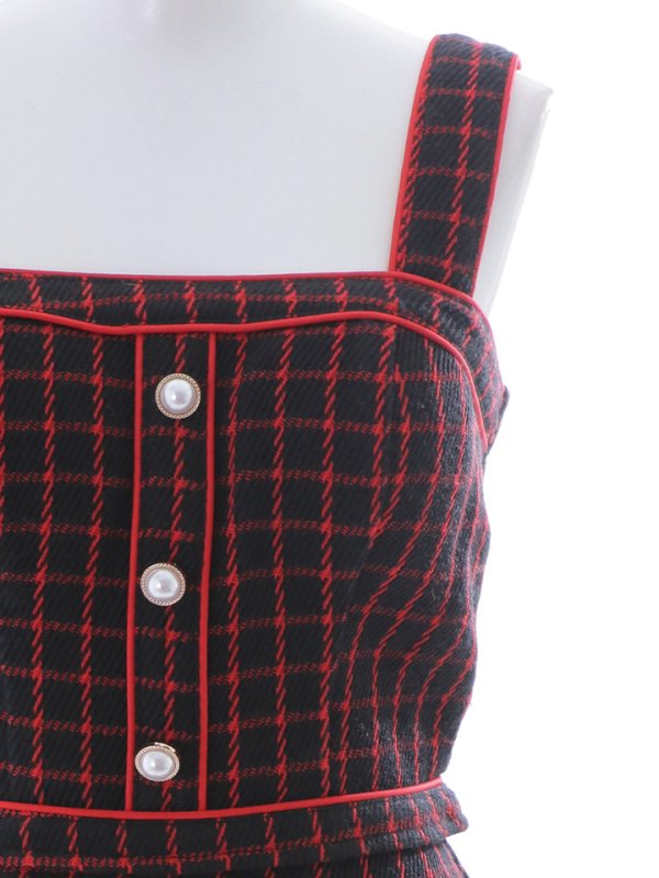 画像20: SALE!格子チェック柄セットアップ/ノースリーブ/マーメイド/キャバドレス/ミニドレス【XS-Mサイズ/1カラー】[HC02] 【SB】dzw