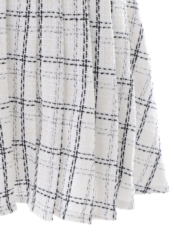 画像27: 新色登場!チェックノースリーブミニドレス/ゴールドチェーン/キャミソール/谷間見せ/フレア/プリーツスカート/ミニドレス/キャバドレス 【XS-XLサイズ/2カラー】[HC02-X] 【SB】dzc