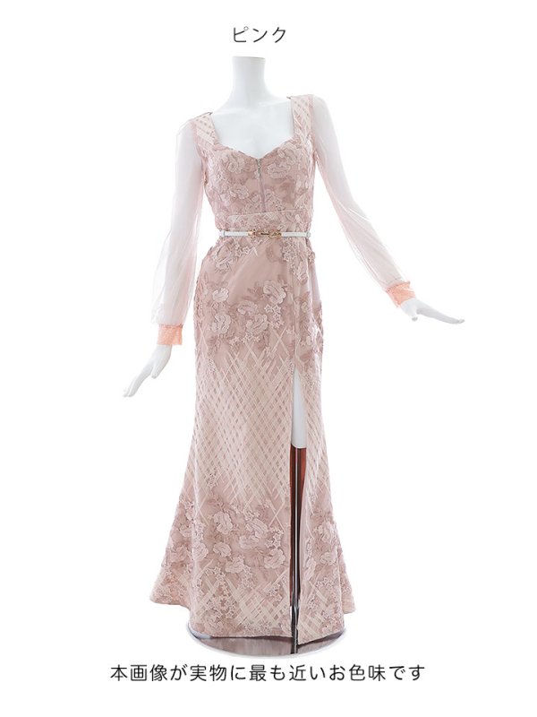 画像17: 刺繍レースフロントジップドレス/長袖/肌見せ/谷間見せ/マーメイド/ロングドレス/キャバドレス 【S-Lサイズ/2カラー】[HC02-X] 【SB】dzw